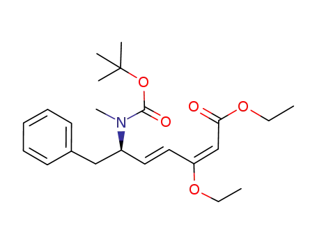 ethyl (R)-(+)-6-(N-tert-butoxycarbonyl-N-methyl)amino-3-ethoxy-7-phenylhepta-2,4-dienoate