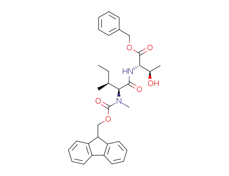 Molecular Structure of 220663-31-0 (L-Threonine, N-[(9H-fluoren-9-ylmethoxy)carbonyl]-N-methyl-L-isoleucyl-,
phenylmethyl ester)