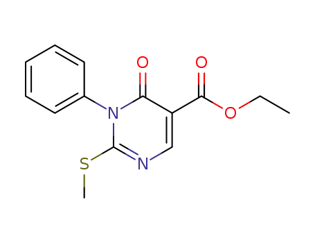 2-methylsulfanyl-6-oxo-1-phenyl-1,6-dihydro-pyrimidine-5-carboxylic acid ethyl ester