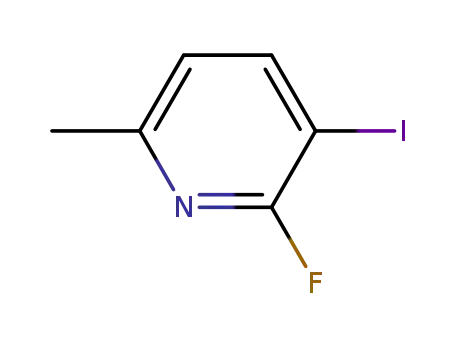 Molecular Structure of 884494-48-8 (2-FLUORO-3-IODO-6-METHYLPYRIDINE)