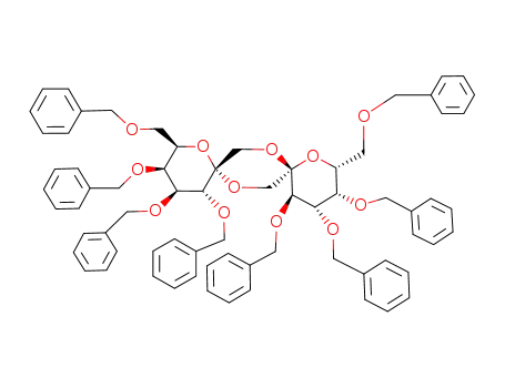 3,4,5,7-tetra-O-benzyl-α-D-galacto-hept-2-ulopyranose 3',4',5',7'-tetra-O-benzyl-α-D-galacto-hept-2'-ulopyranose 1,2':2,1'-dianhydride