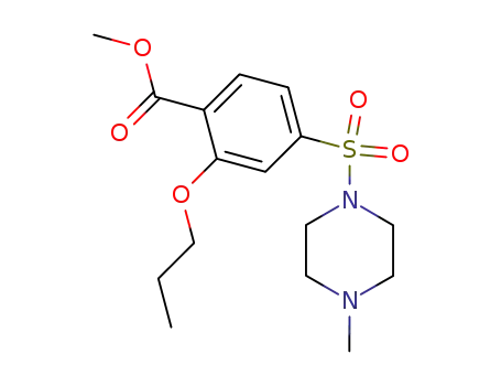 Molecular Structure of 1026882-82-5 (4-(4-methyl-piperazine-1-sulfonyl)-2-propoxy-benzoic acid methyl ester)