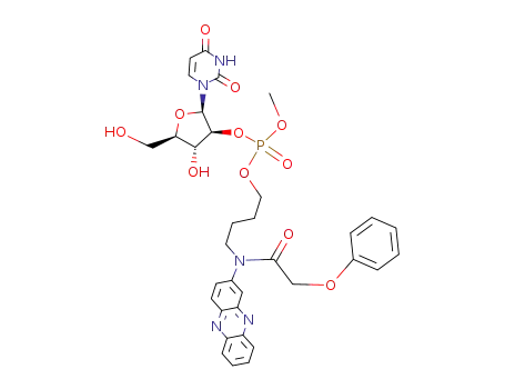 Molecular Structure of 211441-78-0 (arabinouridine 2'-(O-methyl)-(O-2-(N-methyl)amino phenazine-4-N-butyl) phosphate)