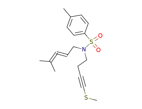 Molecular Structure of 293313-47-0 (N-(4-Methythiobut-3-ynyl)-N-(4-methylpenta-2,3-dienyl)-4-methylbenzenesulfonamide)