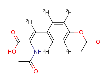 Z-3-(4-acetoxy-2,3,5,6-2H<sub>4</sub>-phenyl)-3-2H-2-acetylamino acrylic acid