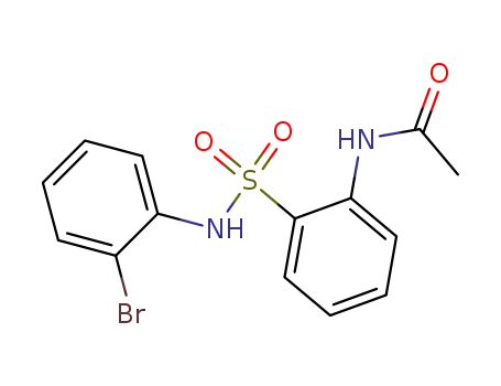 Molecular Structure of 132749-60-1 (Acetamide, N-[2-[[(2-bromophenyl)amino]sulfonyl]phenyl]-)