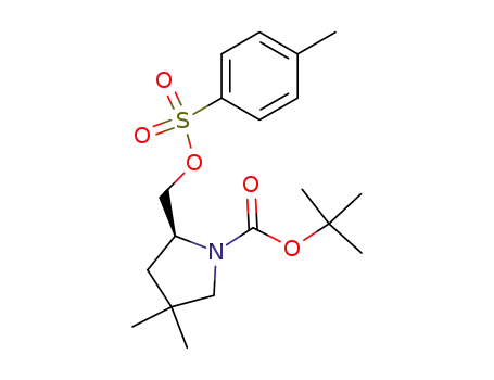 1-Pyrrolidinecarboxylic acid,
4,4-dimethyl-2-[[[(4-methylphenyl)sulfonyl]oxy]methyl]-, 1,1-dimethylethyl
ester, (2S)-