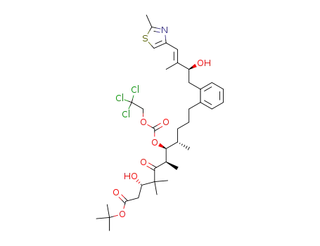(3S,6R,7S,8S)-3-Hydroxy-11-{2-[(E)-(S)-2-hydroxy-3-methyl-4-(2-methyl-thiazol-4-yl)-but-3-enyl]-phenyl}-4,4,6,8-tetramethyl-5-oxo-7-(2,2,2-trichloro-ethoxycarbonyloxy)-undecanoic acid tert-butyl ester