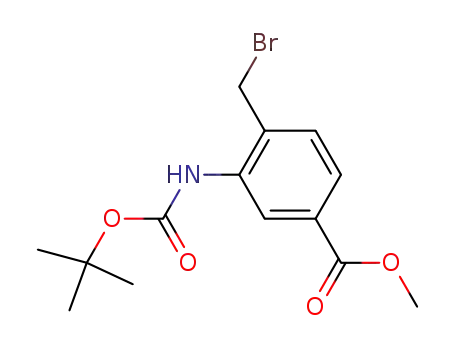 methyl 4-(bromomethyl)-3-[(tert-butyloxycarbonyl)amino]benzoate