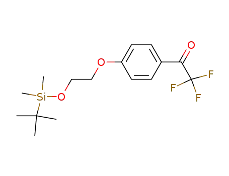 Molecular Structure of 271252-24-5 (1-(4-(2-((tert-butyldimethylsilyl)oxy)ethoxy)phenyl)-2,2,2-trifluoroethan-1-one)