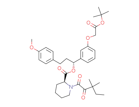 (1R)-1-[3-[2-(1,1-dimethylethoxy)-2-oxoethoxy]phenyl-3-(4-methoxyphenyl)-1-propanyl (2S)-1-(3,3-dimethyl-1,2-dioxopentyl)-2-piperidinecarboxylate