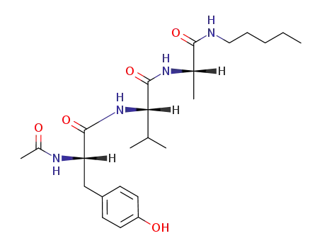 Molecular Structure of 1026287-89-7 ((S)-2-[(S)-2-Acetylamino-3-(4-hydroxy-phenyl)-propionylamino]-3-methyl-N-((S)-1-pentylcarbamoyl-ethyl)-butyramide)