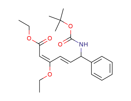 (+/-)-ethyl 6-(N-tert-butoxycarbonyl)amino-3-ethoxy-6-phenylhexa-2,4-dienoate