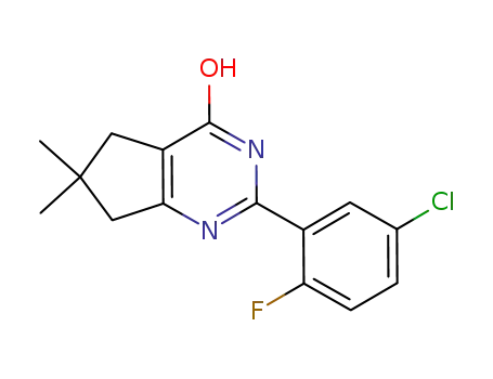2-(5-chloro-2-fluoro-phenyl)-6,6-dimethyl-6,7-dihydro-5H-cyclopentapyrimidin-4-ol