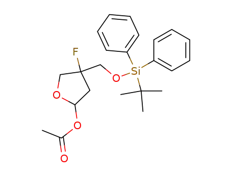 2-Furanol,
4-[[[(1,1-dimethylethyl)diphenylsilyl]oxy]methyl]-4-fluorotetrahydro-,
acetate