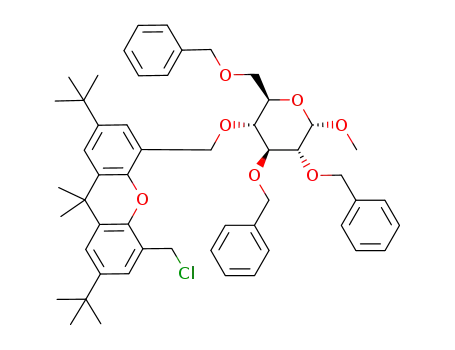 2,7-di-tert-butyl-4-chloromethyl-9,9-dimethyl-5-(methyl 2,3,6-tri-O-benzyl-α-D-glucopyranosid-4-yloxy)methylxanthene