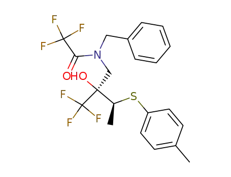 N-Benzyl-2,2,2-trifluoro-N-((2R,3S)-2-hydroxy-3-p-tolylsulfanyl-2-trifluoromethyl-butyl)-acetamide