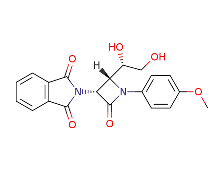 (-)-cis-4-(R)-[1(S),2-dihydroxyethyl]-1-(4-methoxyphenyl)-3-(R)-phthalimidyl-azetidin-2-one