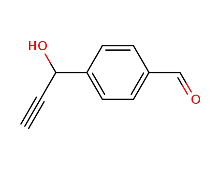 Molecular Structure of 277752-98-4 (Benzaldehyde, 4-(1-hydroxy-2-propynyl)- (9CI))