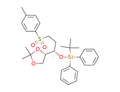 tert-Butyl-[(S)-1-((S)-2,2-dimethyl-[1,3]dioxolan-4-yl)-3-(toluene-4-sulfonyl)-propoxy]-diphenyl-silane