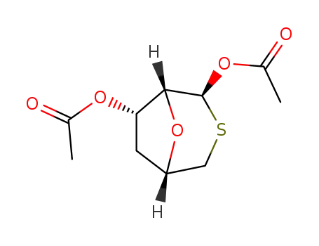 Molecular Structure of 316376-13-3 (1,3-di-O-acetyl-2,5-anhydro-4-deoxy-6-thio-α-D-xylo-hexoseptanose)