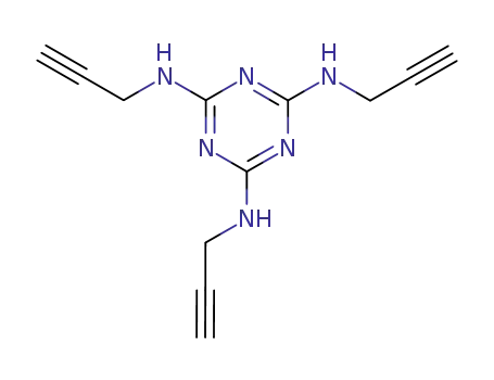 Molecular Structure of 144535-20-6 (N<SUP>2</SUP>,N<SUP>4</SUP>,N<SUP>6</SUP>-tri(prop-2-yn-1-yl)-1,3,5-triazine-2,4,6-triamine)
