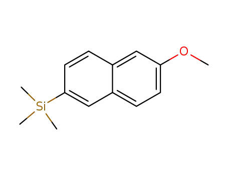Molecular Structure of 18410-39-4 (2-(TRIMETHYLSILYL)-6-METHOXYNAPHTHALENE)