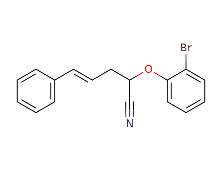 (E)-2-(o-bromophenoxy)-5-phenyl-4-pentenenitrile