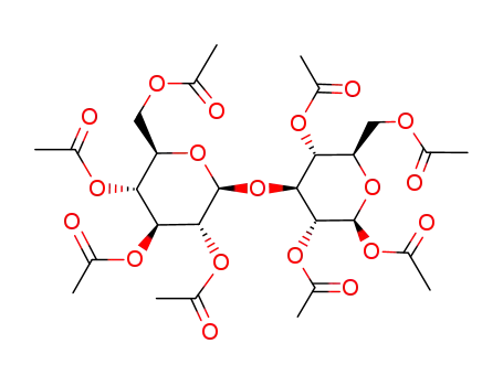 Molecular Structure of 22551-65-1 (1,2,4,6-Tetra-O-acetyl-3-O-(2,3,4,6-tetra-O-acetyl-b-D-glucopyranosyl)-a-D-glucopyranoside)