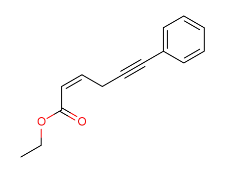 Molecular Structure of 266325-19-3 (ethyl 6-phenylhex-5-yn-(2Z)-enoate)