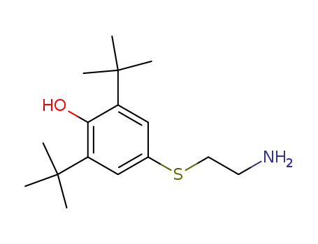 Molecular Structure of 61151-55-1 (Phenol, 4-[(2-aminoethyl)thio]-2,6-bis(1,1-dimethylethyl)-)