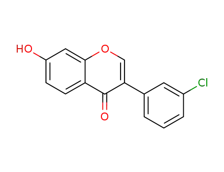 Molecular Structure of 224426-56-6 (4H-1-Benzopyran-4-one, 3-(3-chlorophenyl)-7-hydroxy-)