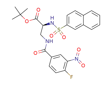 3-(4-fluoro-3-nitro-benzoylamino)-2-(naphthalene-2-sulfonylamino)-propionic acid <i>tert</i>-butyl ester