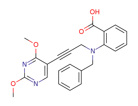 2-{N-Benzyl-N-[3'-(2,4-dimethoxypyrimidin-5-yl)prop-2'-ynyl]amino}benzoic acid