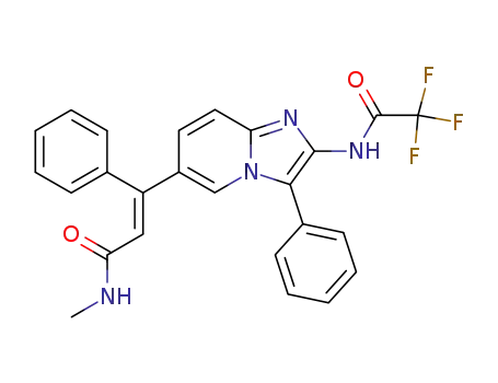 2-trifluoroacetamido-3-phenyl-6-<(E)-1-phenyl-2-(N-methylcarbamoyl)vinyl>imidazo<1,2-a>pyridine