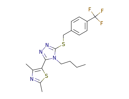 4-butyl-3-(2,4-dimethyl-thiazol-5-yl)-5-(4-trifluoromethyl-benzylsulfanyl)-4<i>H</i>-[1,2,4]triazole