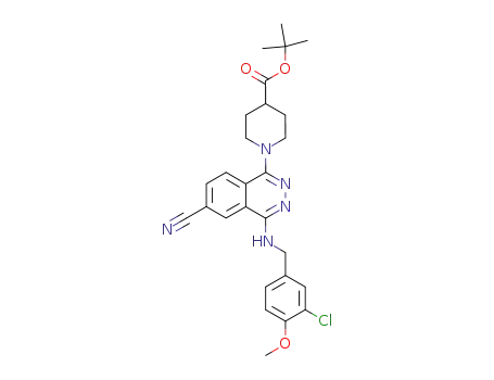 1-(4-tert-butoxycarbonyl-piperidino)-4-(3-chloro-4-methoxybenzyl)amino-6-cyanophthalazine