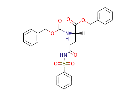 Molecular Structure of 926623-04-3 ((S)-2-Benzyloxycarbonylamino-5-oxo-5-(toluene-4-sulfonylamino)-pentanoic acid benzyl ester)
