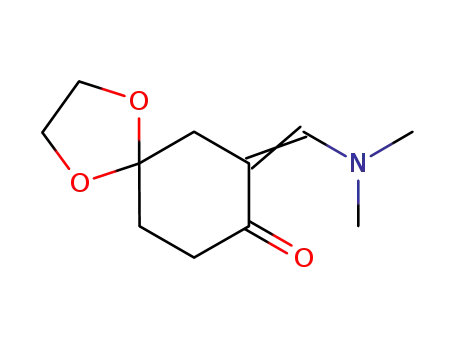 Molecular Structure of 285139-08-4 (1,4-Dioxaspiro[4.5]decan-8-one, 7-[(dimethylamino)methylene]-)