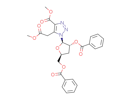 1-((2R,3R,5S)-3-Benzoyloxy-5-benzoyloxymethyl-tetrahydro-furan-2-yl)-5-methoxycarbonylmethyl-1H-[1,2,3]triazole-4-carboxylic acid methyl ester