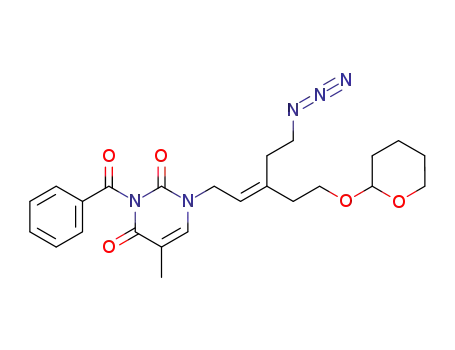 1-[3-(2-azido-ethyl)-5-(tetrahydro-pyran-2-yloxy)-pent-2-enyl]-3-benzoyl-5-methyl-1<i>H</i>-pyrimidine-2,4-dione