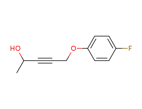 Molecular Structure of 305805-77-0 (3-Pentyn-2-ol, 5-(4-fluorophenoxy)-)