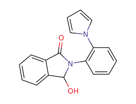 Molecular Structure of 259657-69-7 (2,3-dihydro-3-hydroxy-2-[2-(pyrrol-1-yl)phenyl]-1H-isoindol-1-one)