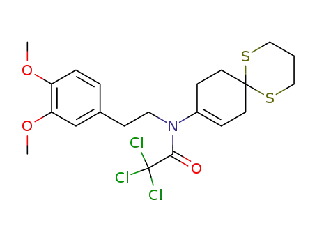2,2,2-trichloro-<i>N</i>-[2-(3,4-dimethoxy-phenyl)-ethyl]-<i>N</i>-(1,5-dithia-spiro[5.5]undec-8-en-9-yl)-acetamide