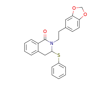 2-(2-(benzo[1,3]dioxol-5-yl)ethyl)-3-phenylsulfanyl-3,4-dihydro-2H-isoquinolin-1-one