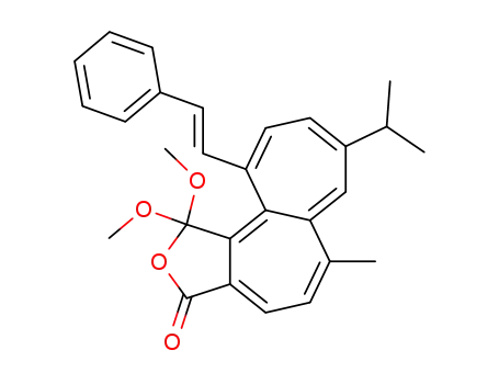 8-isopropyl-1,1-dimethoxy-6-methyl-11-[(E)-2-phenylethenyl]heptaleno[4,5-c]furan-3-one
