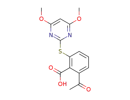 2-Acetyl-6-[(4,6-dimethoxypyrimidin-2-yl)thio]benzoic acid