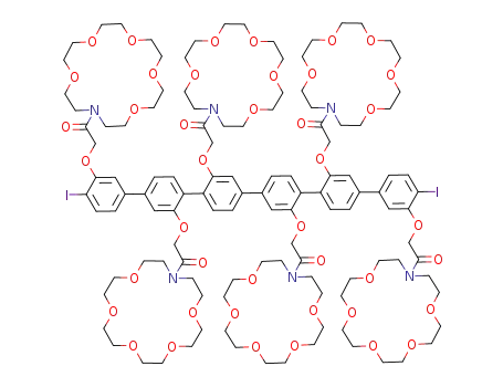 6<sup>4</sup>,1<sup>4</sup>-diiodo-6<sup>3</sup>,5<sup>2</sup>,4<sup>3</sup>,3<sup>2</sup>,2<sup>3</sup>,1<sup>3</sup>-hexa(18-azacrown-6-N-carbonylmethoxy)-p-sexiphenyl