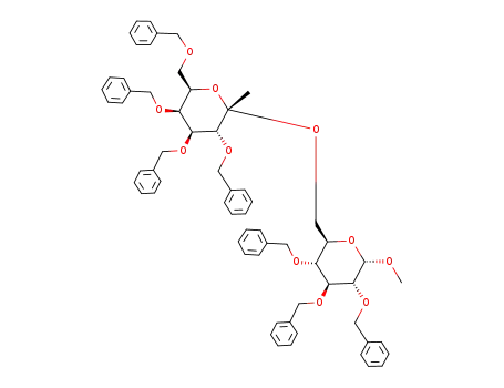 methyl O-(2',3',4',6'-tetra-O-benzyl-1'-C-methyl-α-D-galactopyranosyl)-(1'->6)-2,3,4-tri-O-benzyl-α-D-glucoside