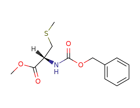 Molecular Structure of 76646-28-1 (L-Cysteine, S-methyl-N-[(phenylmethoxy)carbonyl]-, methyl ester)